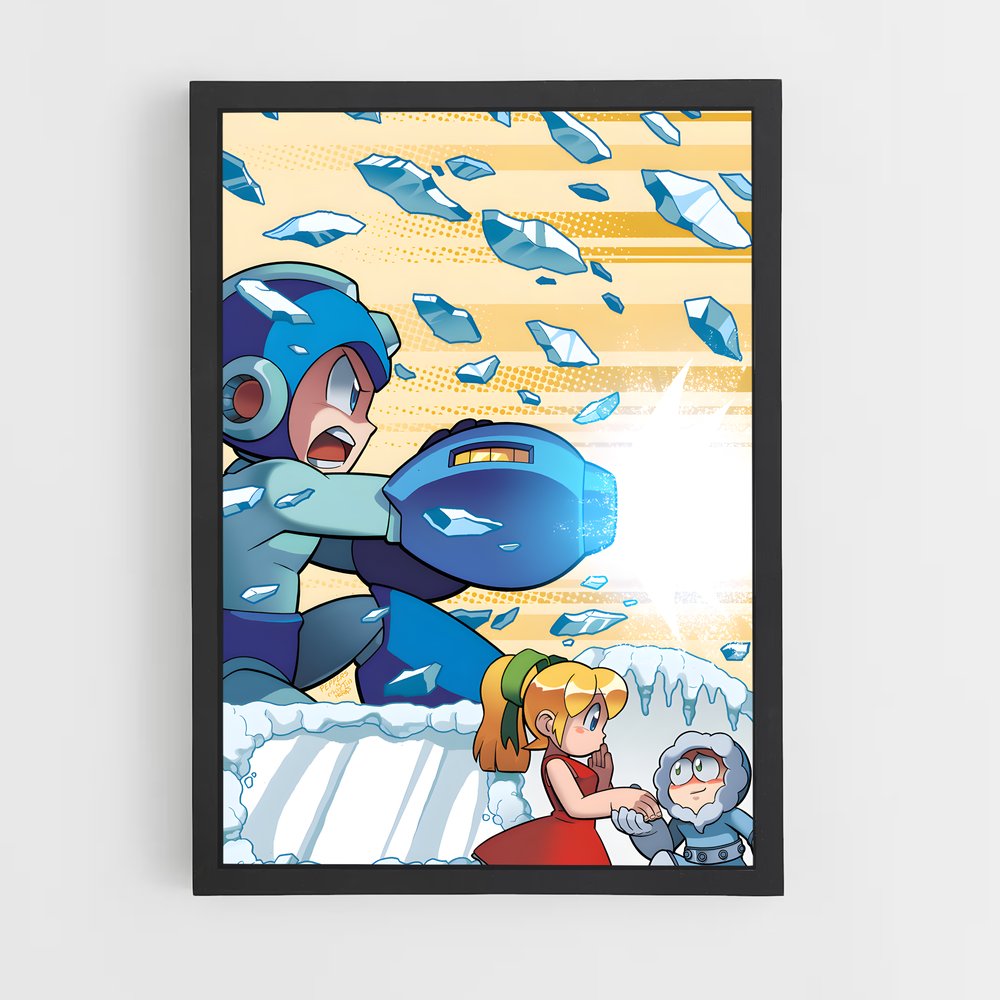 Poster Mega Smash – affiche Mega man (vue 2)